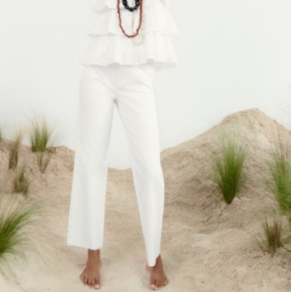 Zara White Straight Leg Women’s Jeans